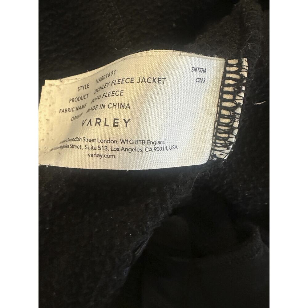 Varley Donley Fleece Jacket Black Oversized Full Zip High Neck Womens Size Large - Picture 15 of 16